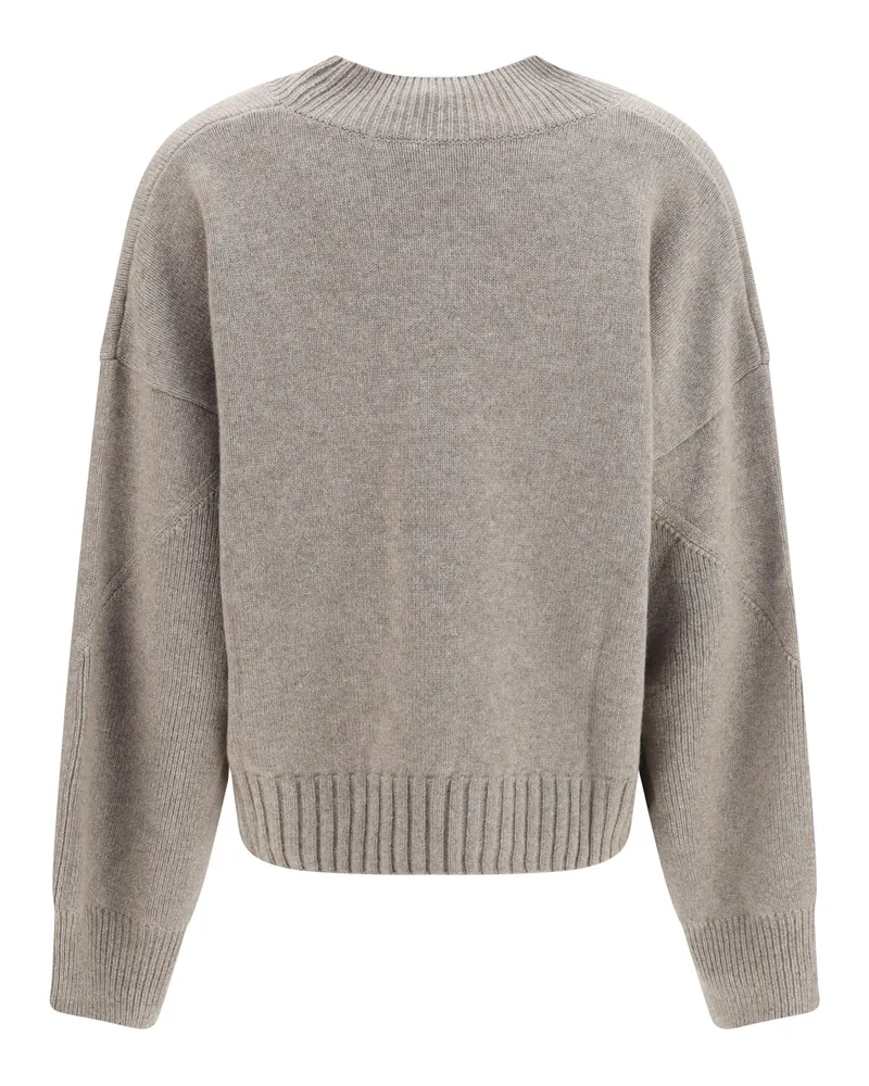 Malo Women's Cashmere Crew Neck Sweater Stone Beige Kashmir-Capra Hircus Kashmir/capra Beige