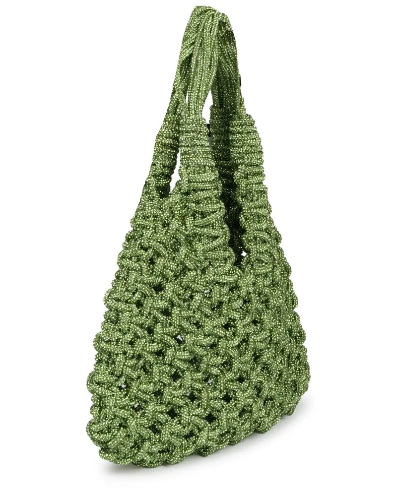 HIBOURAMA Women's Handbag Vannifique Small With Crystals Green Resin Handbags Hand Bags Green