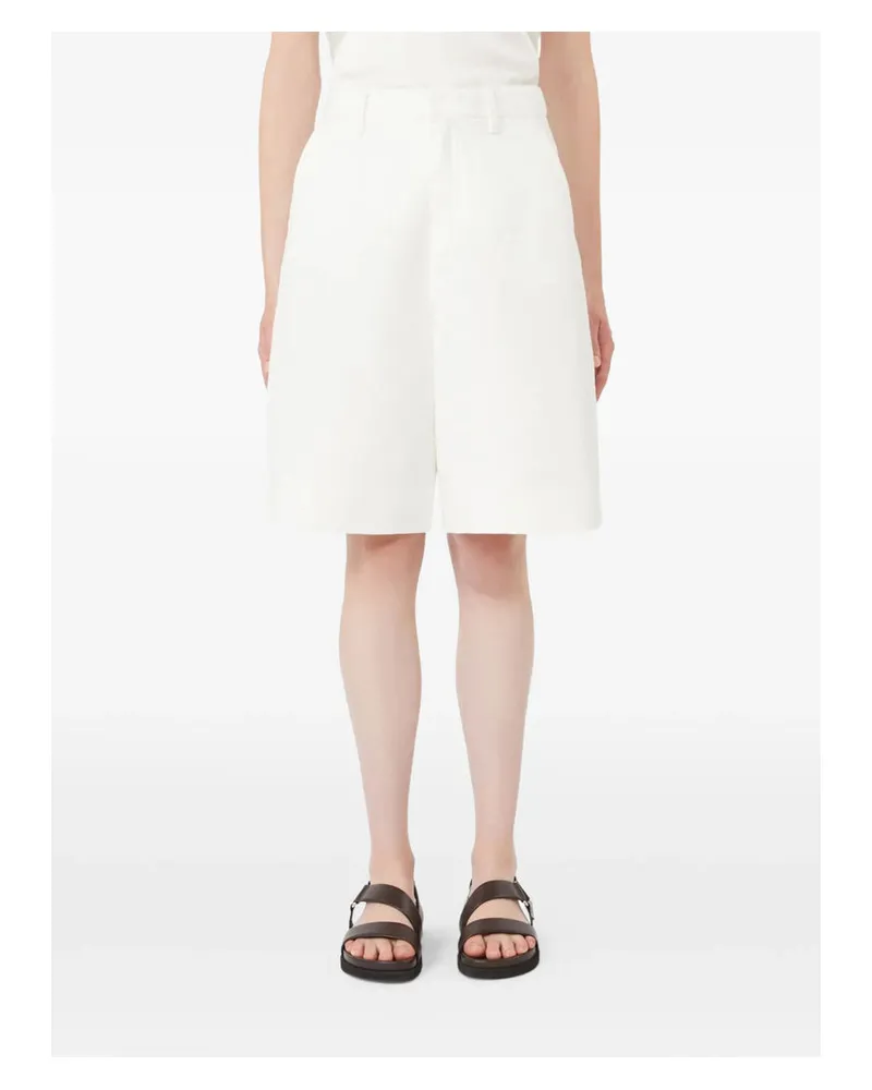 Max Mara Tailored White Bermuda Shorts — White White