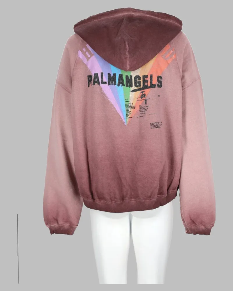 Palm Angels Logo Hooded Sweatshirt — Pink Pink