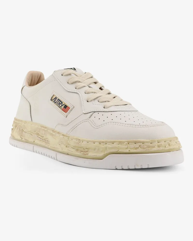 AUTRY Men's Super Vintage Low Leather Sneakers White Trainers White
