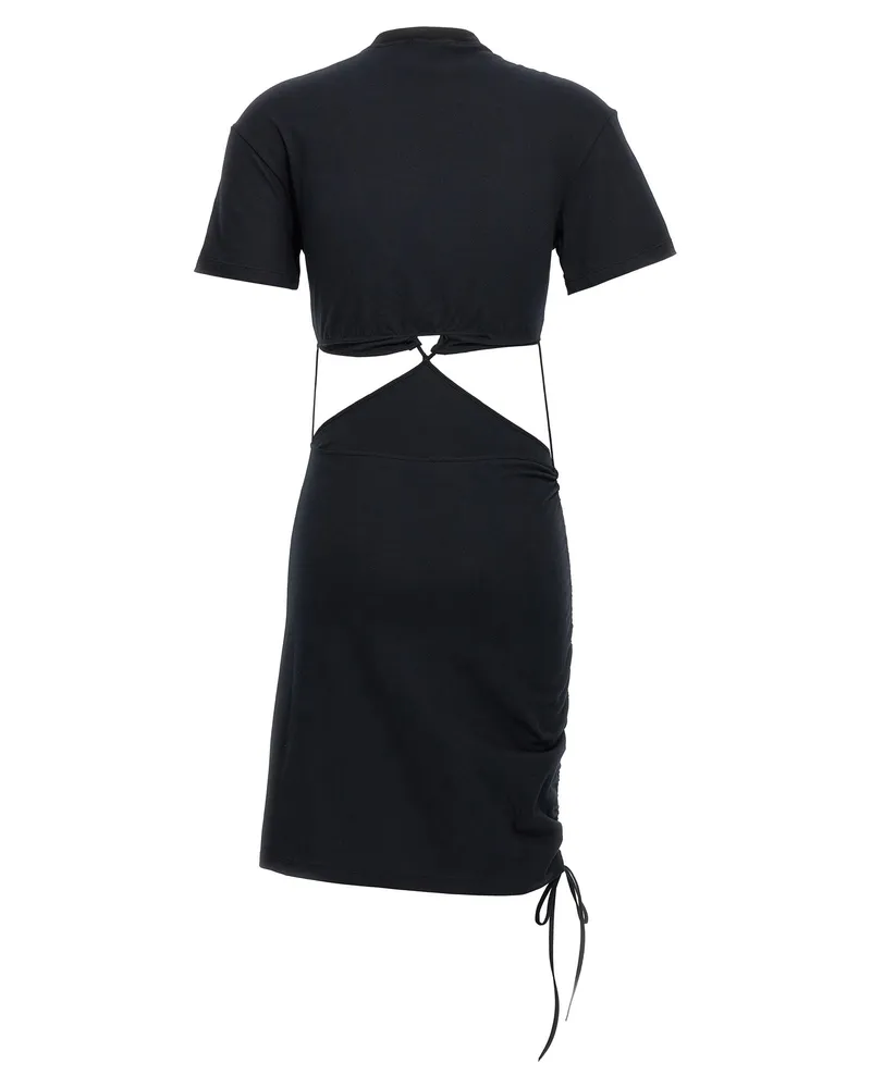 Nensi Dojaka Women's Black Cotton Midi Dress Black