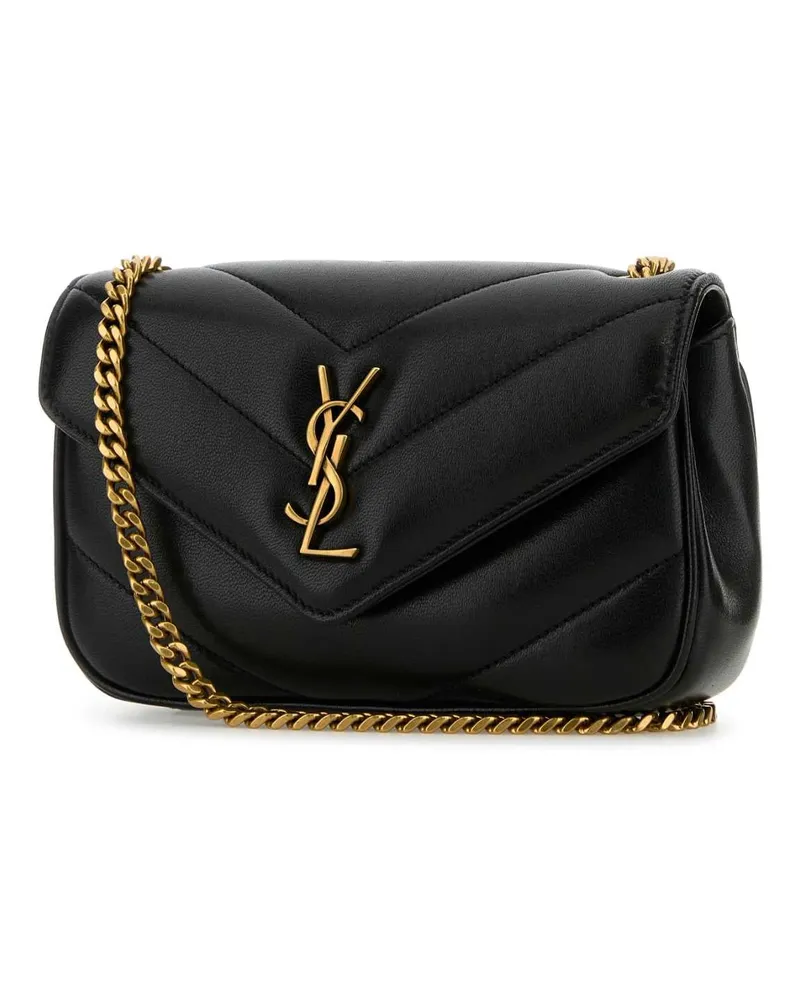 Saint Laurent Women's Black Leather Mini Loulou Crossbody Bag Nero Borse A Tracolla Black