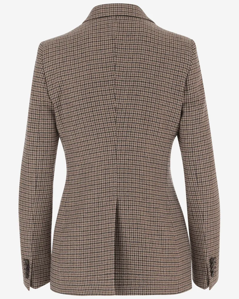 Tagliatore Women's Single-Breasted Wool Jacket Multicolour Multicolor