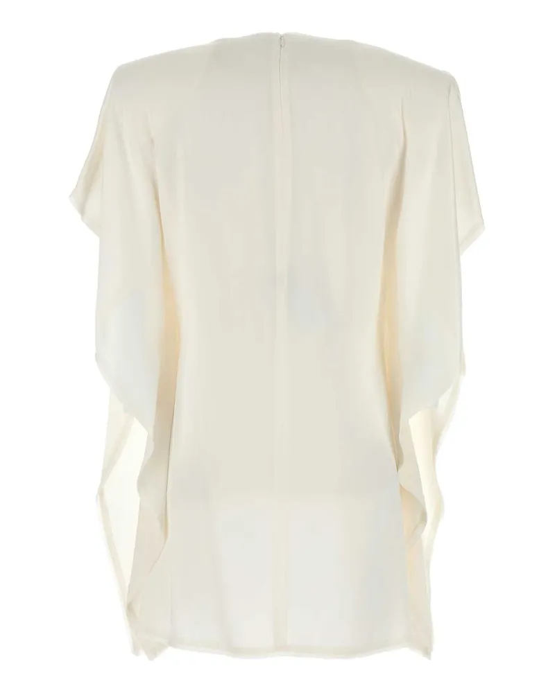 Stella McCartney Women's White Satin Mini Dress Cream Exterior: Viscose Acetate Abiti Cream