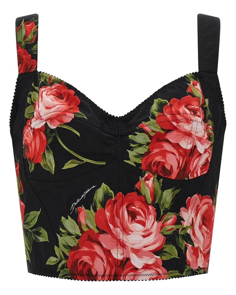 Dolce & Gabbana Black Cotton Tank Tops Black