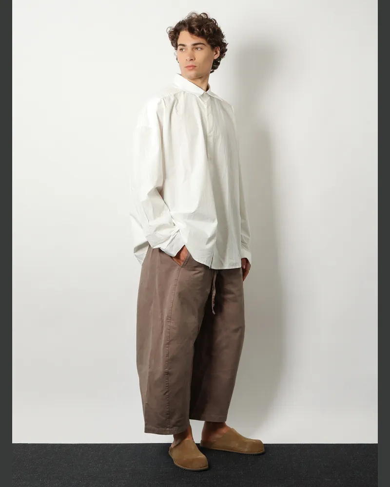 Entire Studios Unisex Cotton Trousers Brown Brown