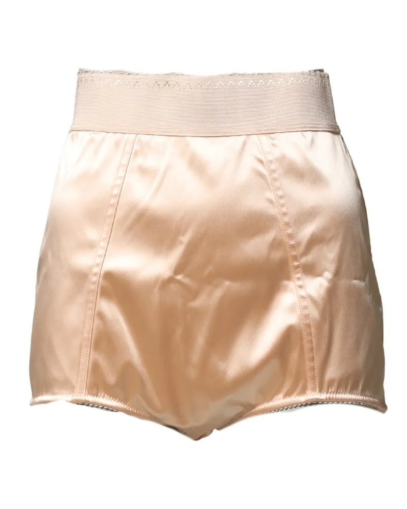 Dolce & Gabbana Women's Beige Silk Blend High Waist Girdle Panty Underwear Elastane Clothing Beige