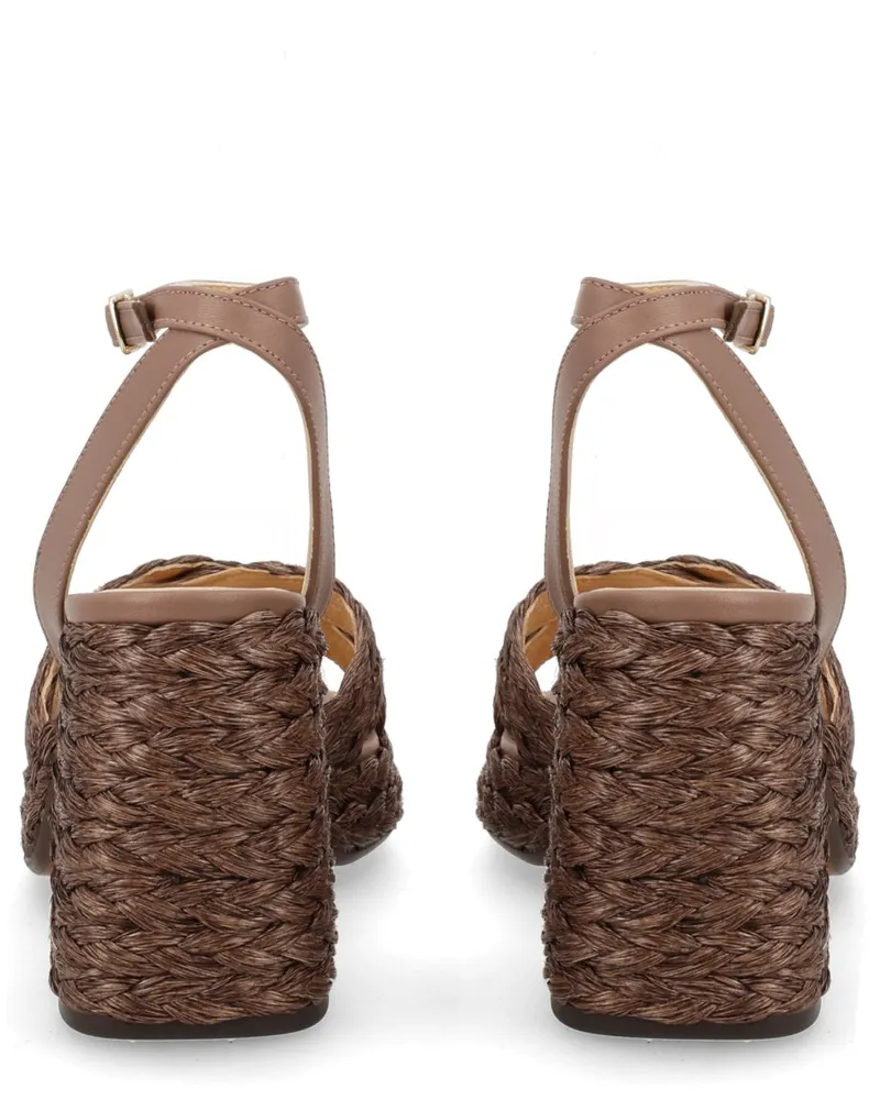 Castañer Raffia Sandals — Brown Brown