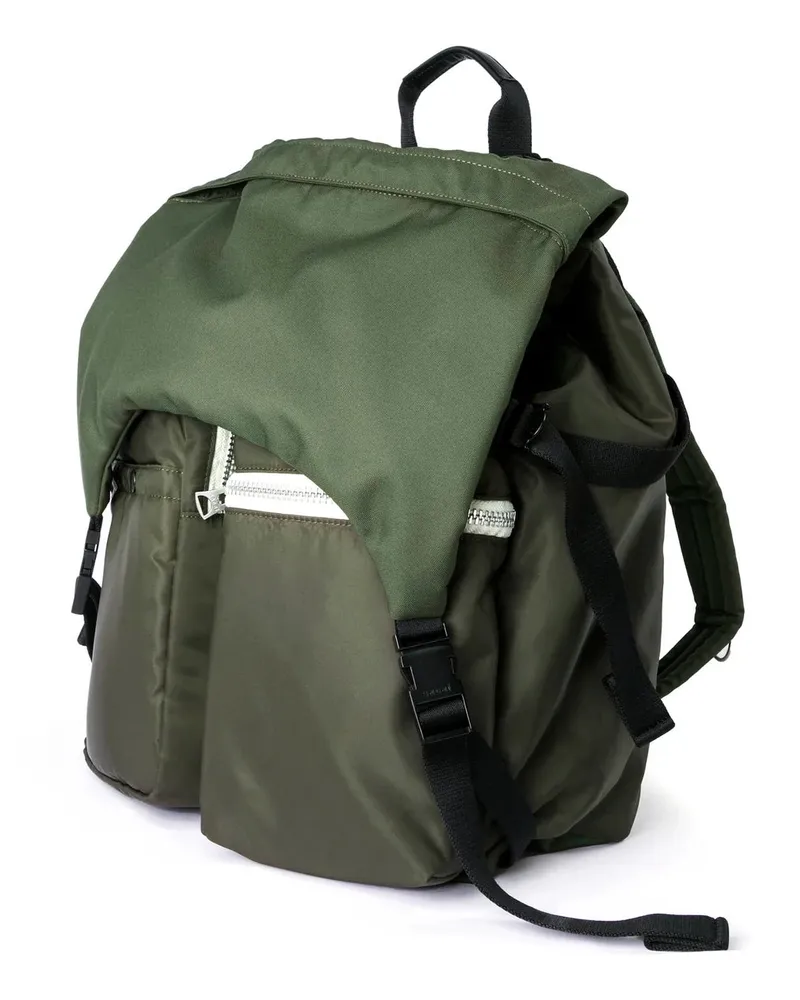 Sacai Women's Sac À Dos Utility Backpack Kaki Foncé Khaki Shoulder Bags Khaki