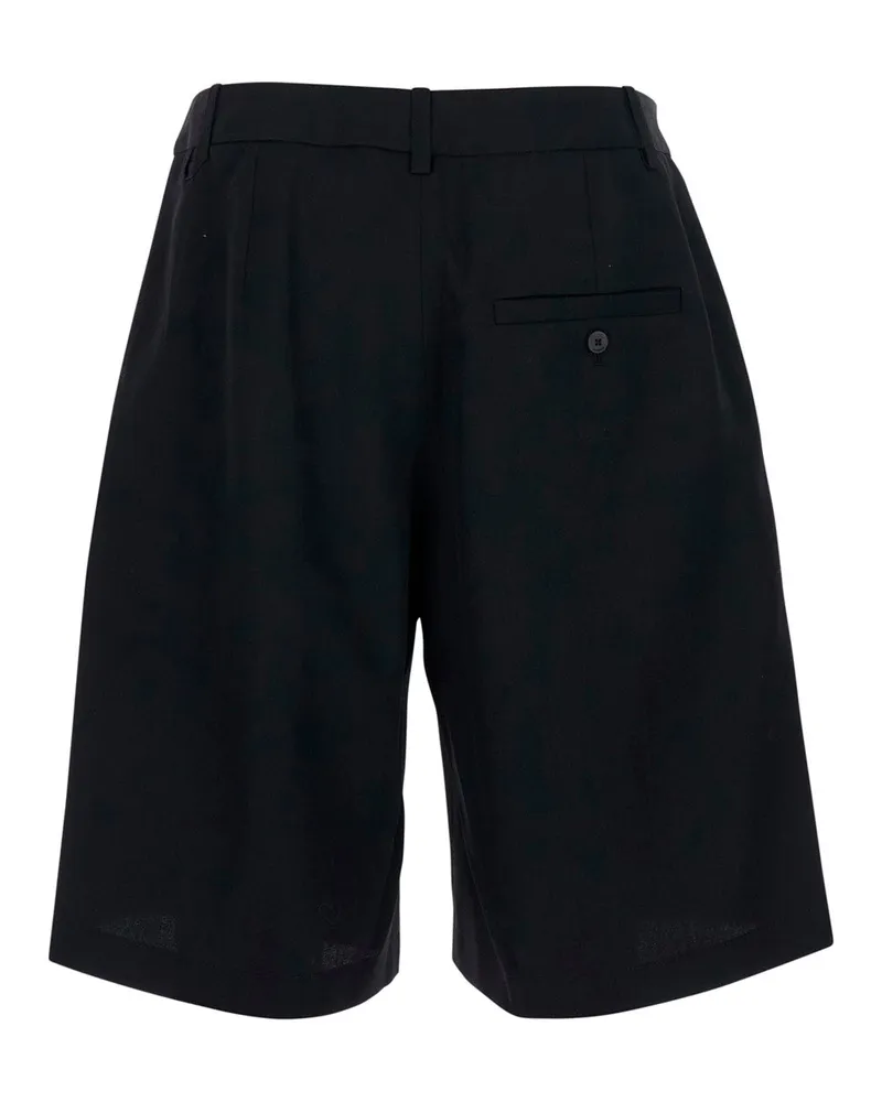 Jacquemus Men's Bermuda Shorts Camargue Black Wool Black