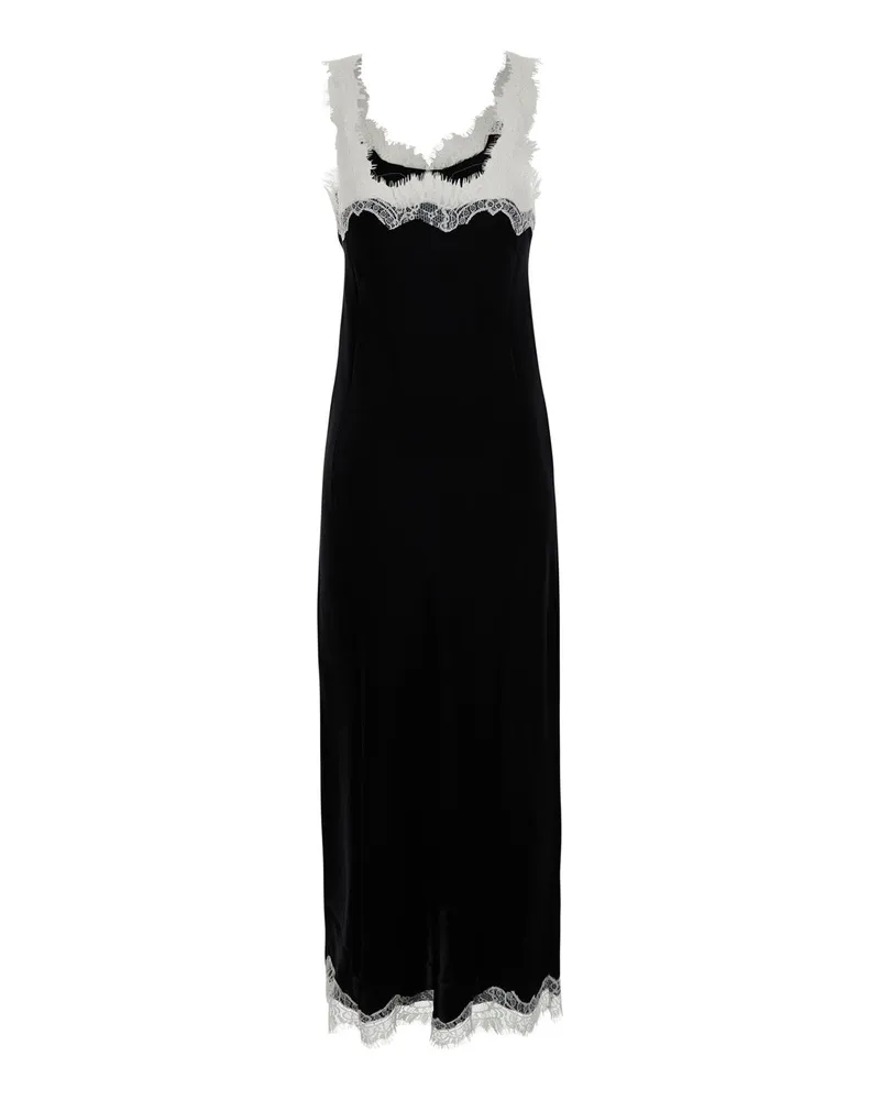 Gold Hawk Clothing Women Long Bias-Cut Dress Black Silk Black