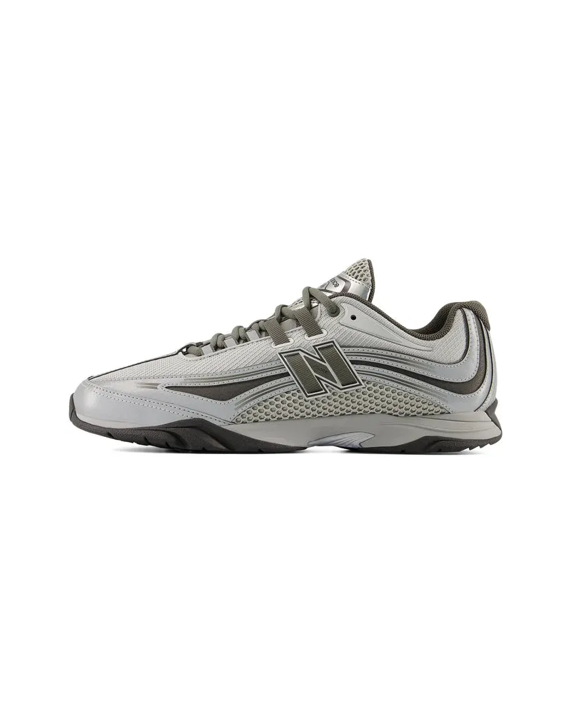 New Balance Logo-Detailed Lace-Up Sneaker — Gray Gray