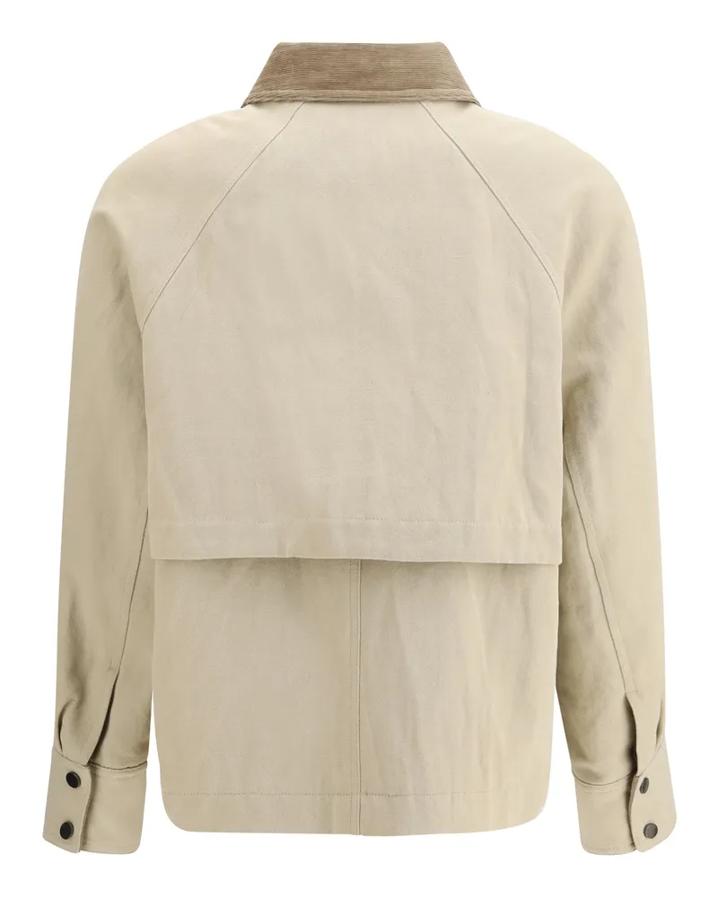 Brunello Cucinelli Women's Cotton-Linen Canvas Jacket Beige Cotton; Linen Beige