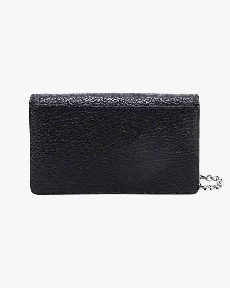 Maison Margiela Women's Leather Crossbody Bag Four Stitches Black Shoulder Black