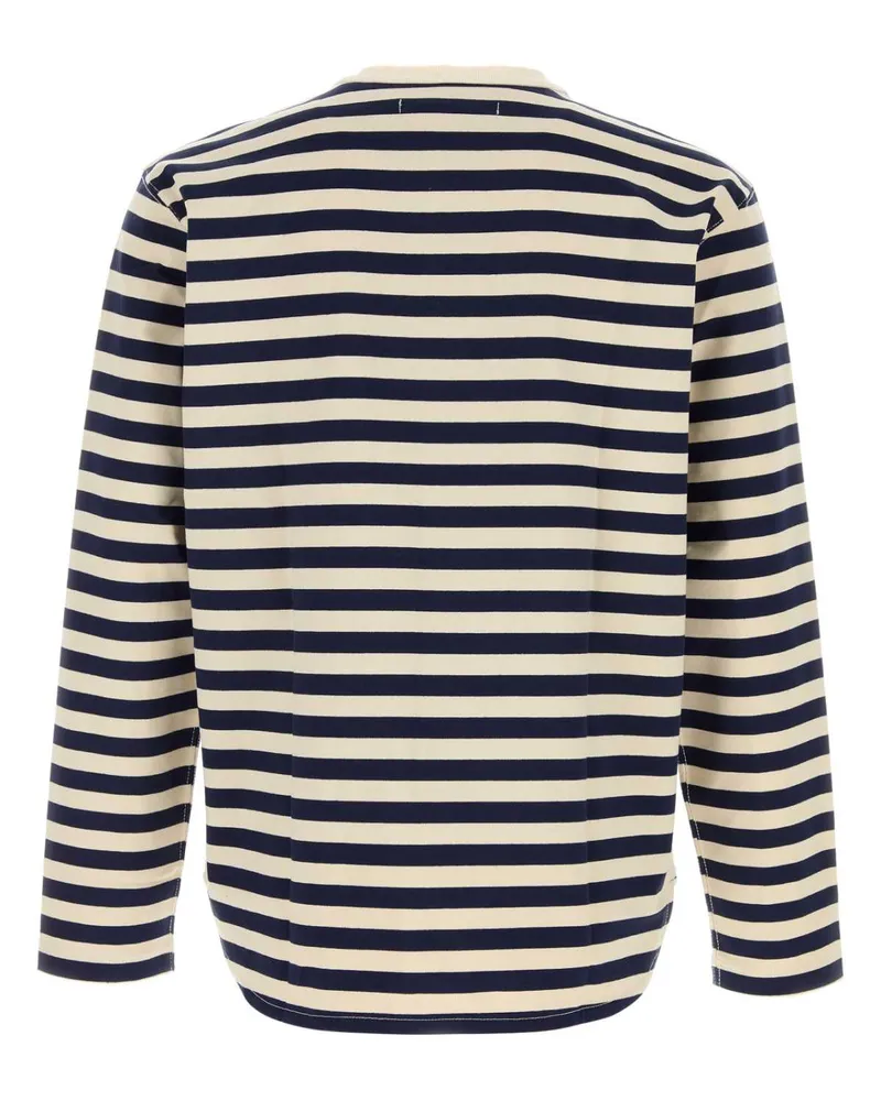 Junya Watanabe Men's Embroidered Cotton Oversize T-Shirt Ntrlnavy Exterior Navy