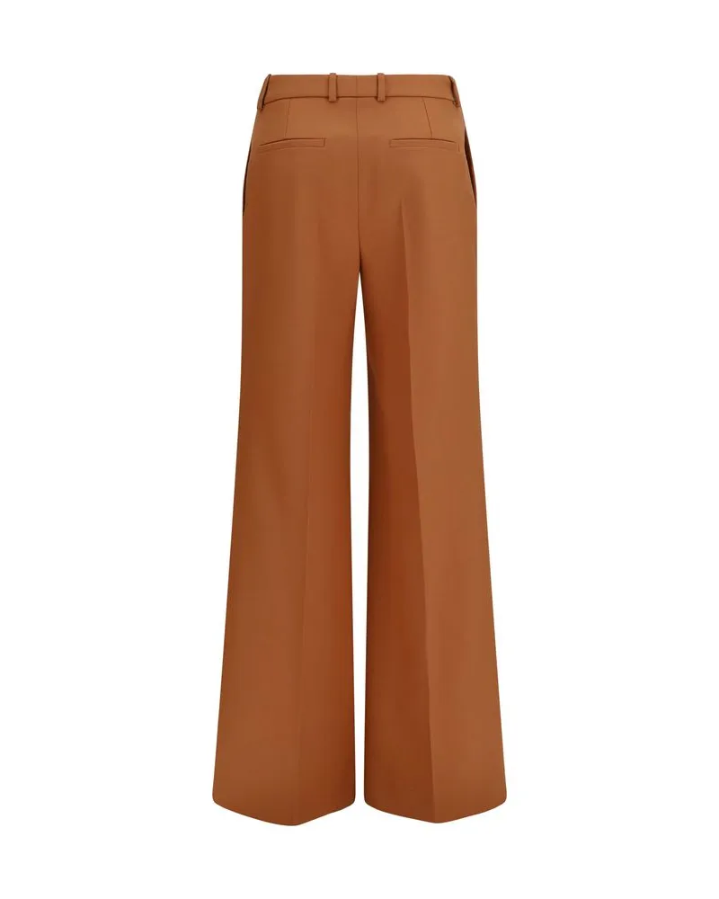 Chloé Women's Orange Cotton Flared Pants Orange