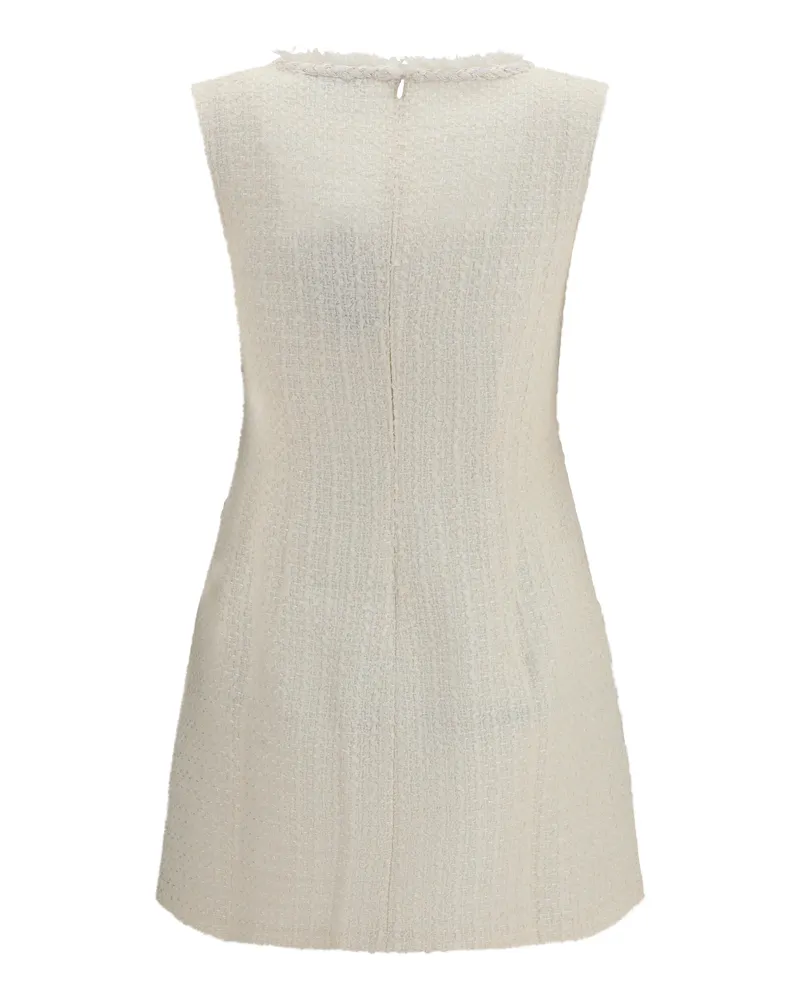 Self-Portrait Women's Sleeveless Bouclé Mini Dress Cream Cream
