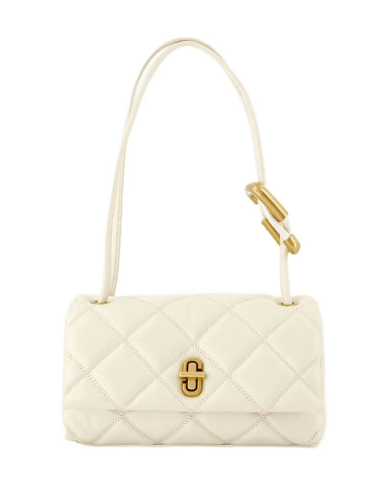 Marc Jacobs Women's The Mini Dual Chain Shoulder Bag -  Leather White Cowhide Totes-Shopping-Bags White