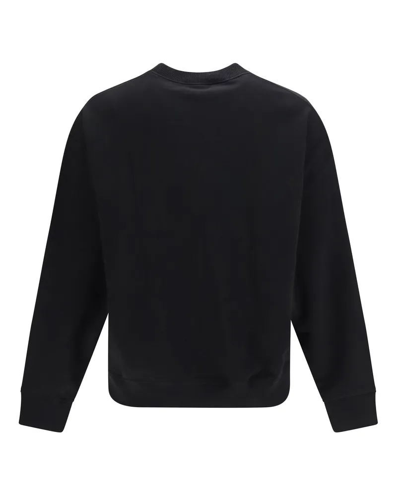 Palm Angels Men's Cotton Crewneck Sweatshirt Black-Off White Sweatshirts Black/off Sweater Black