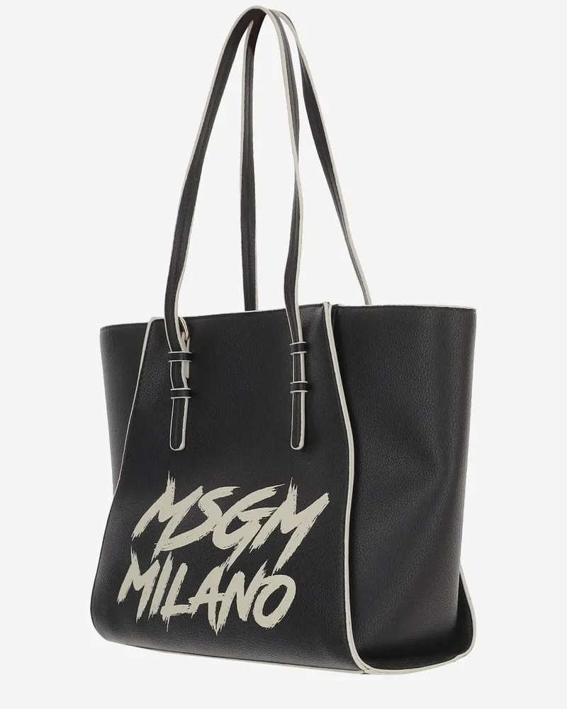 MSGM Girls' Shoulder Bag Black Synthetic Leather Black