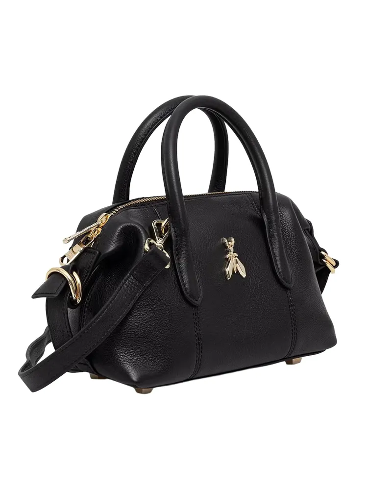 Patrizia Pepe Women's Handbag New Business Mini Black Leather Calf Handbags Hand Bags Black