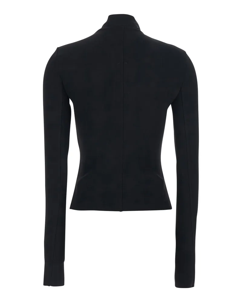 Rick Owens Women's Jacket Gary Black Viscose Blend Coat Black