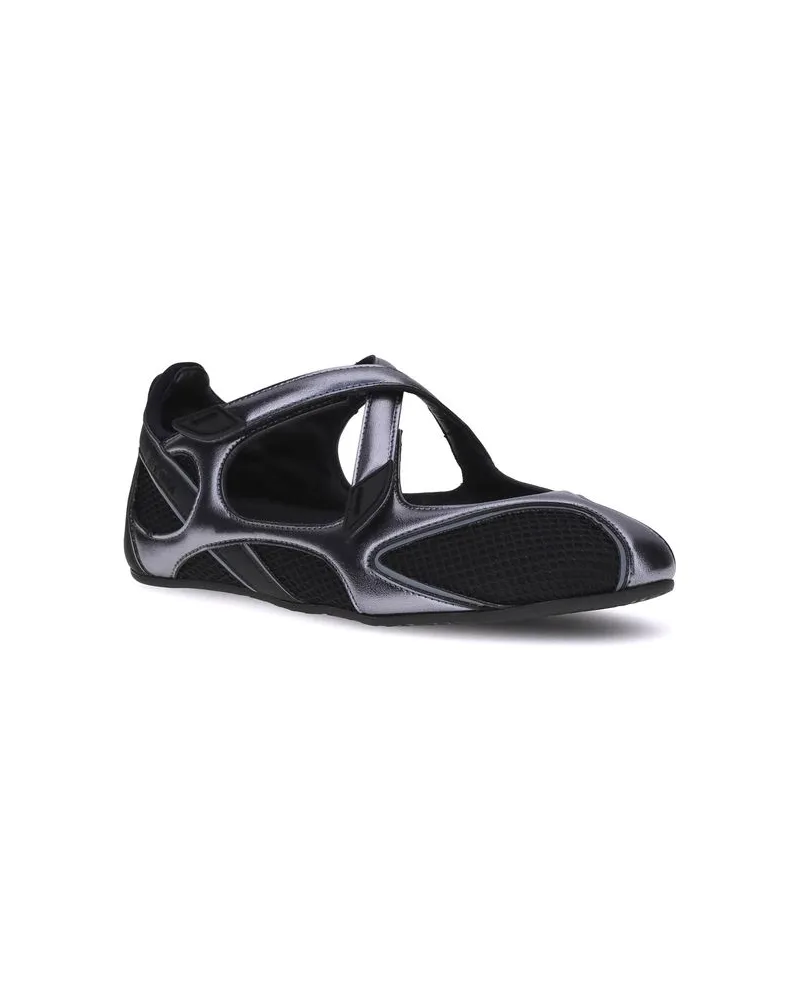 ATTICO Women's Black Polyethylene Ballet Flats Black