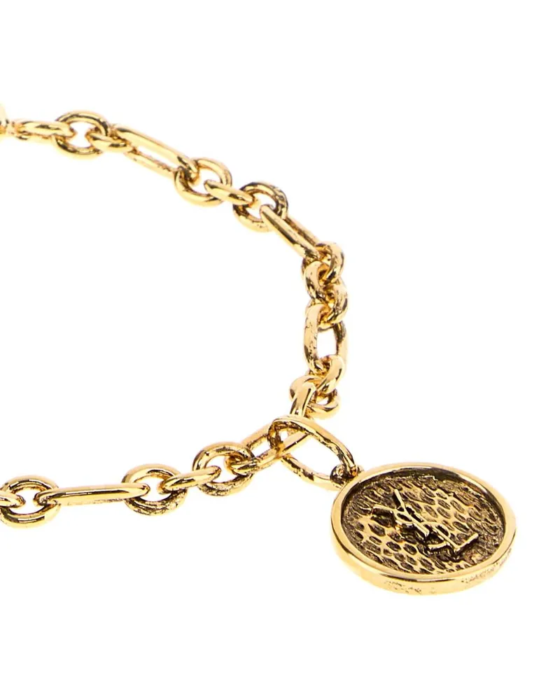 Saint Laurent Medaille Bracelet — Gold Gold