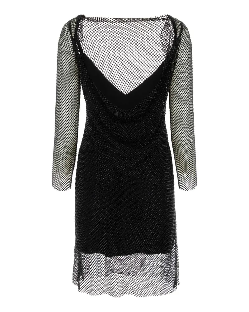 Max Mara Women's Embellished Mesh Vezzo Mini Dress 002 Exterior: Acetate Polyester Abiti Black