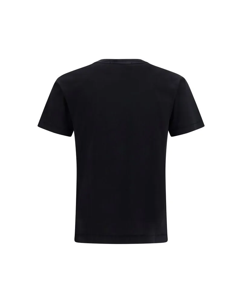 Stone Island Men's Black Cotton T-Shirt Black