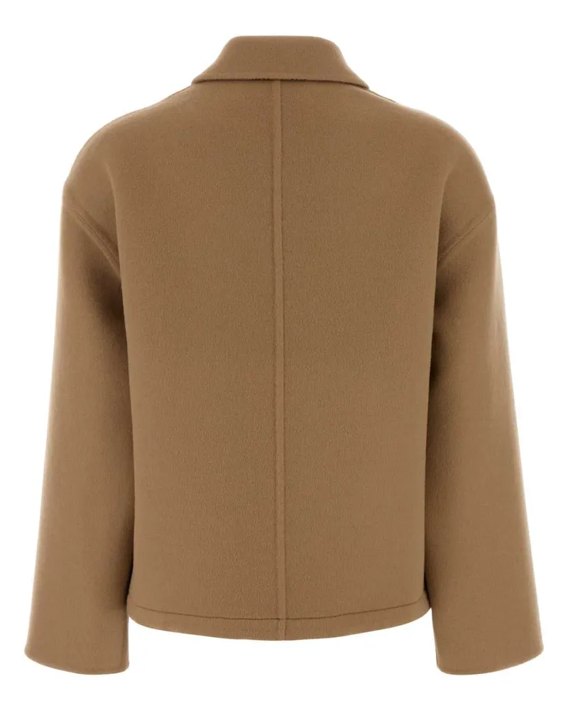 Gucci Women's Camel Wool Blend Jacket Beige Giubbini Beige