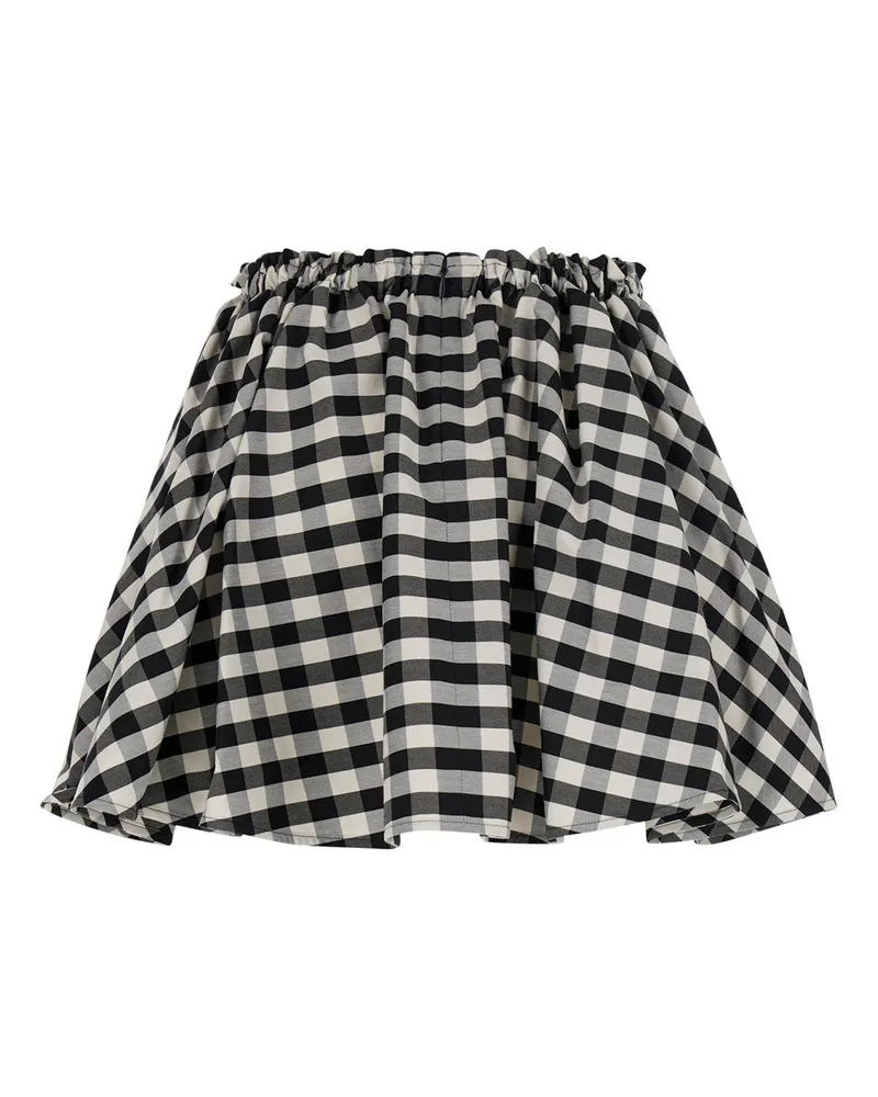 Givenchy Women's Mini Skirt Asymmetrical White-Black Cotton Viscose White/black White