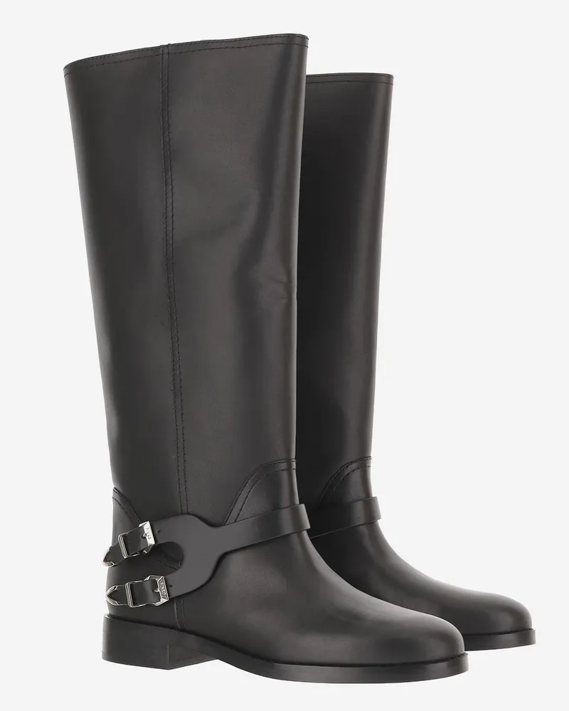 Pinko Women's Boots Cheval Leather Black Upper: Cow Black