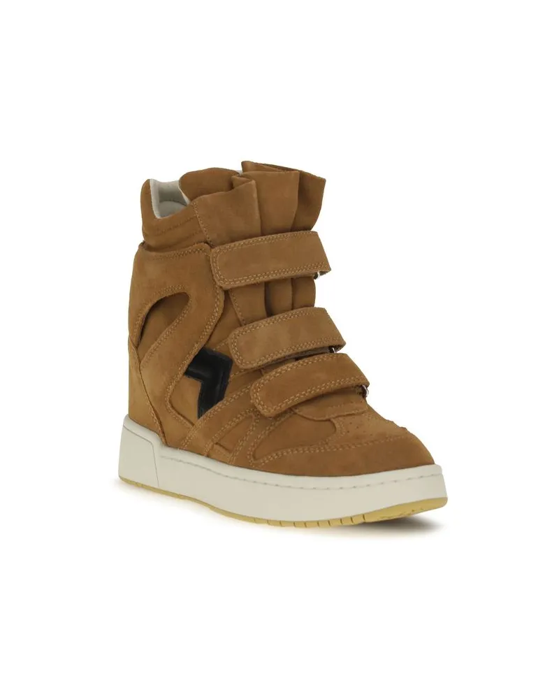 Isabel Marant Women's Brown Calf Leather Bos Taurus High Top Sneakers Brown