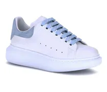 Women's Blue Calf Leather Bos Taurus Platform Sneakers