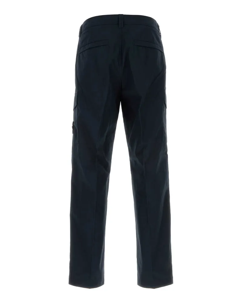 Stone Island Men's Navy Blue Cotton Cargo Pant Navyblue Exterior: Pantaloni Trousers Navy