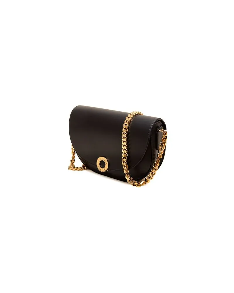 Burberry Claudinne Grained Leather Crossbody Bag — Black Black