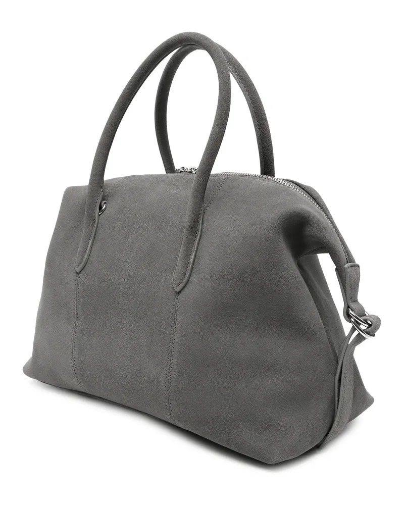 Patrizia Pepe Fly Suede Top Handle Bag — Grey Grey