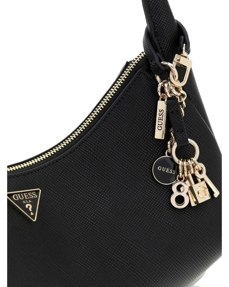 Guess Polyurethane Hobo Bag — Black Black