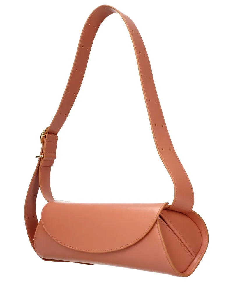 Jil Sander Women's Pink Leather Crossbody Bag Pink