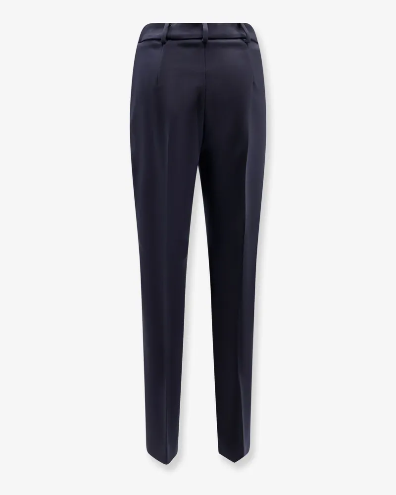 Max Mara Women's Trousers Mxmgiglio Blue Virgin Wool Blue
