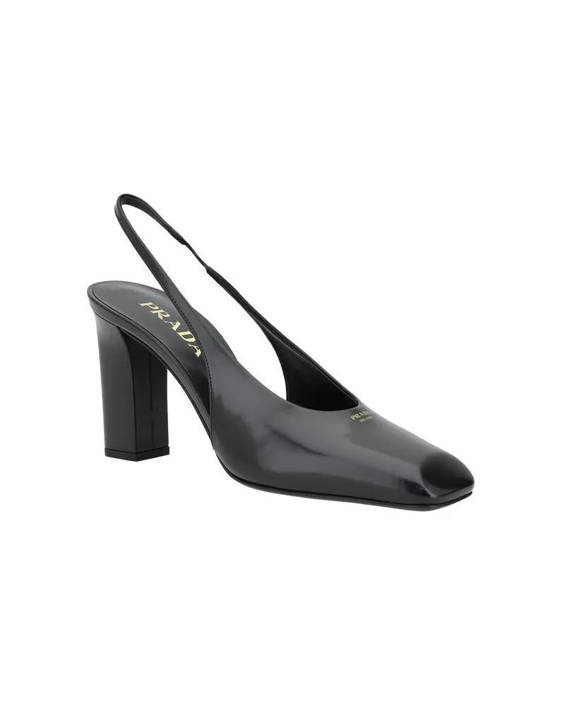 Prada Women's Black Calf Leather Pumps Black
