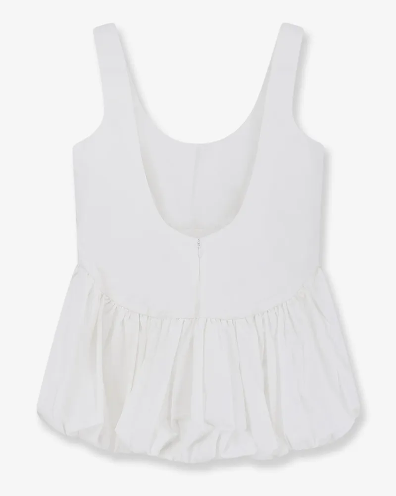 Róhe Women's Tank Top Peplum Cotton White T-Shirts & Jerseys White