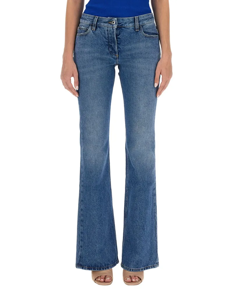 OFF-WHITE Flare Jeans — Blue Blue