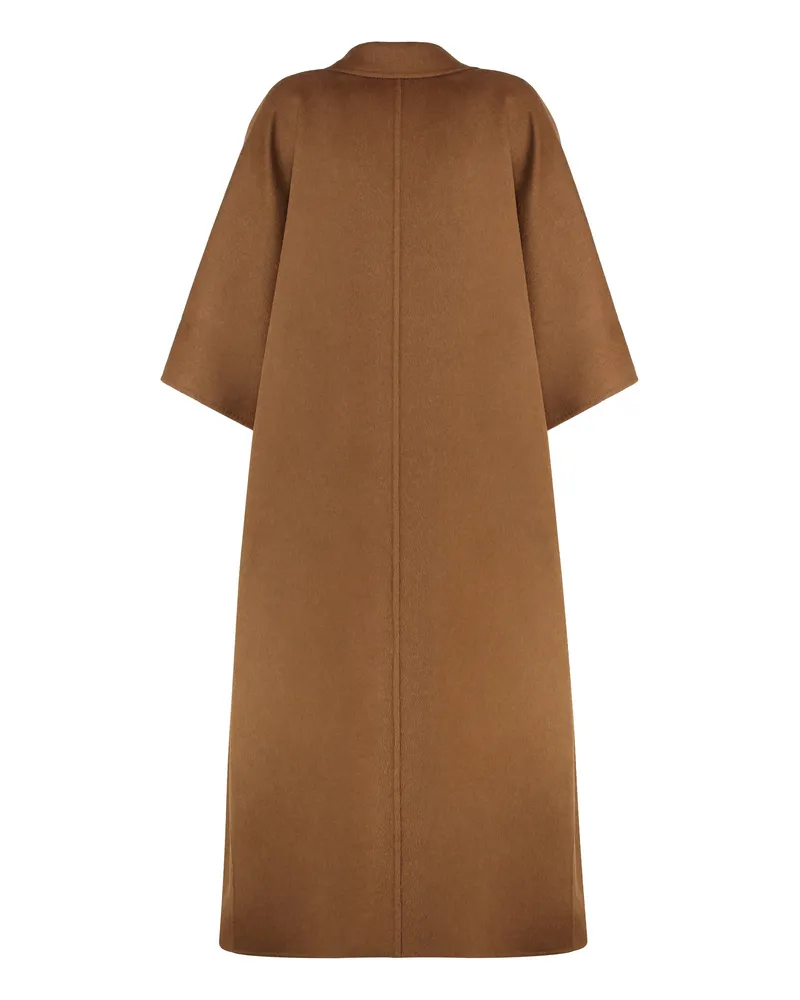 Max Mara Women's Long Coat Gitano Camel Tan Hair Tan