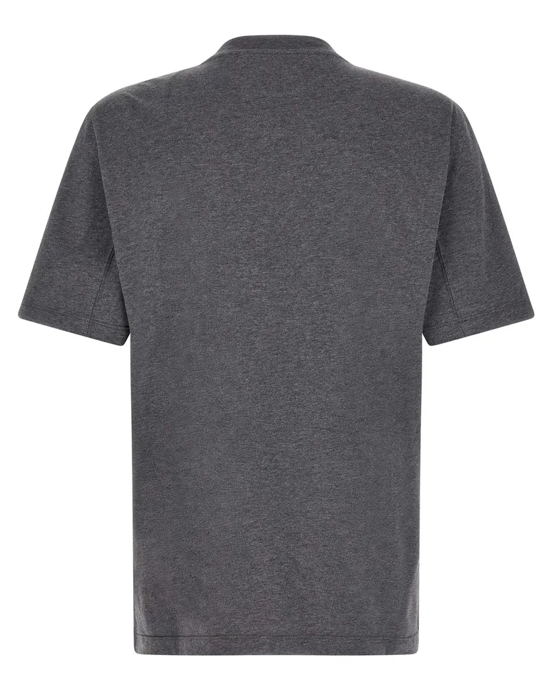 Brunello Cucinelli Men's Gray Cotton T-Shirt Gray