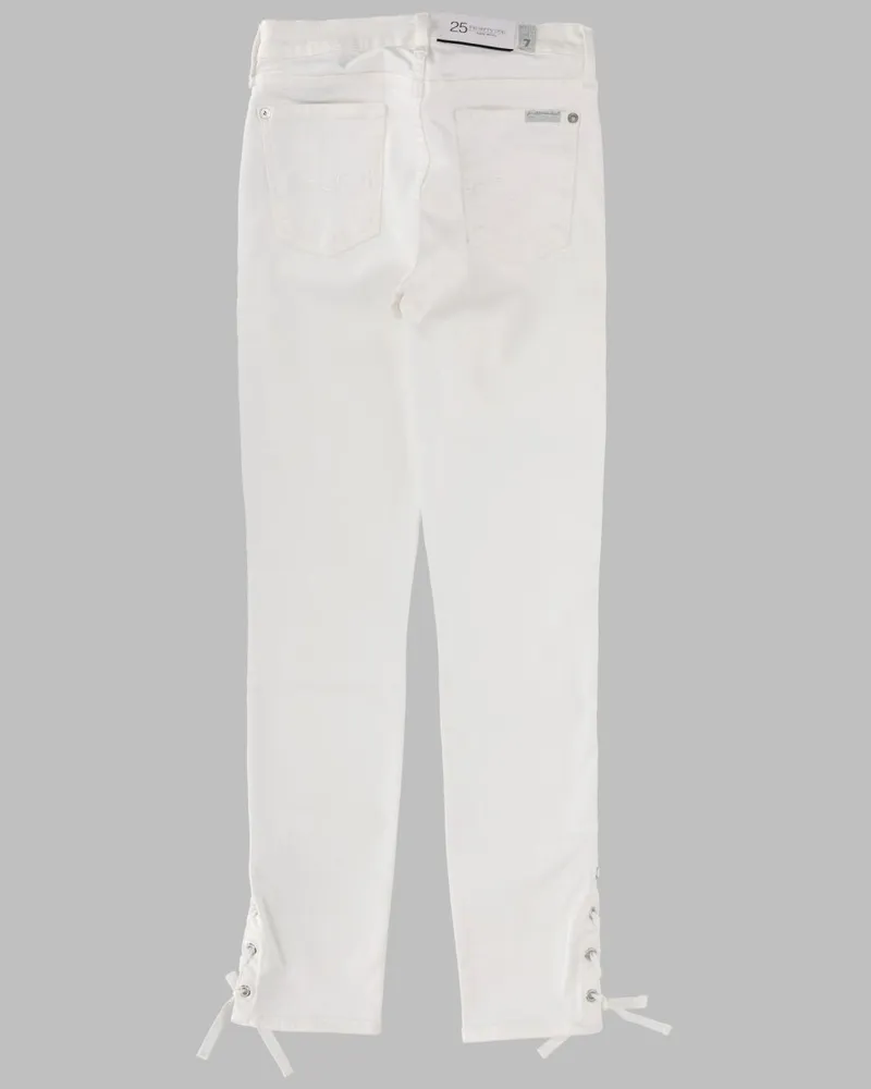 7 for all mankind Cotton Stretch Denim Jeans — White White