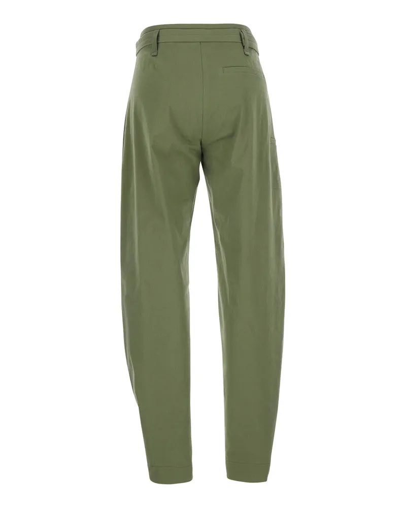 Semicouture Women's Trousers Ryana Green Cotton Green