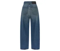Stonewashed Straight-Leg Jeans — Blue